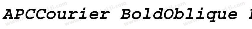 APCCourier BoldOblique Regular字体转换